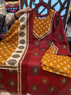 Joypuri Cotton Printed 3Pc Set